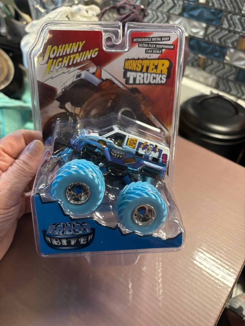 Johnny Lightning Frost Bite Monster Truck Toy - Light Blue